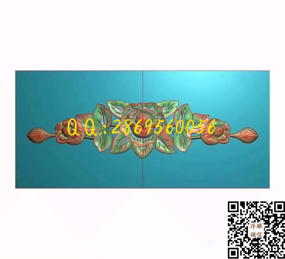 玫瑰356-165_欧式长条洋花横洋花门楣门头花门花洋贴花门上花镂空洋花精雕图浮雕图